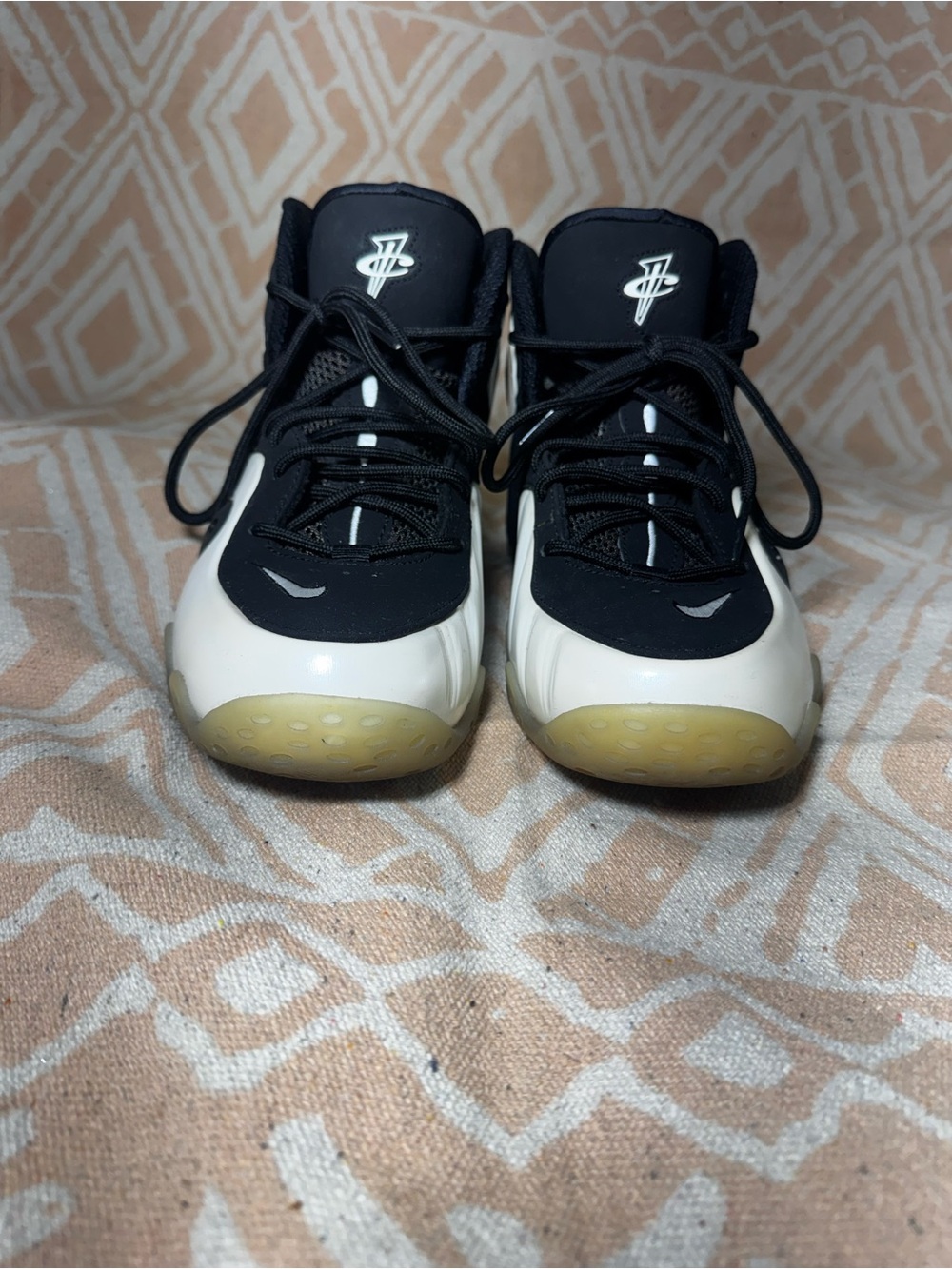 Nike Black and Cream Kids' Basketball Sneakers